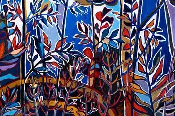 Image of Autumn by Olesya Sikora, size: 90х60 см, made of canvas, oil, Painting medium, from Drohobych, part of the Квіти і пташки series, priced at ₴24000 Photo 2 of 2.