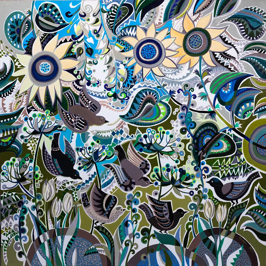 Image of Spring. Awakening. by Olesya Sikora, size: 90х90 см, made of canvas, acrylic, Painting medium, from Drohobych, priced at ₴27000