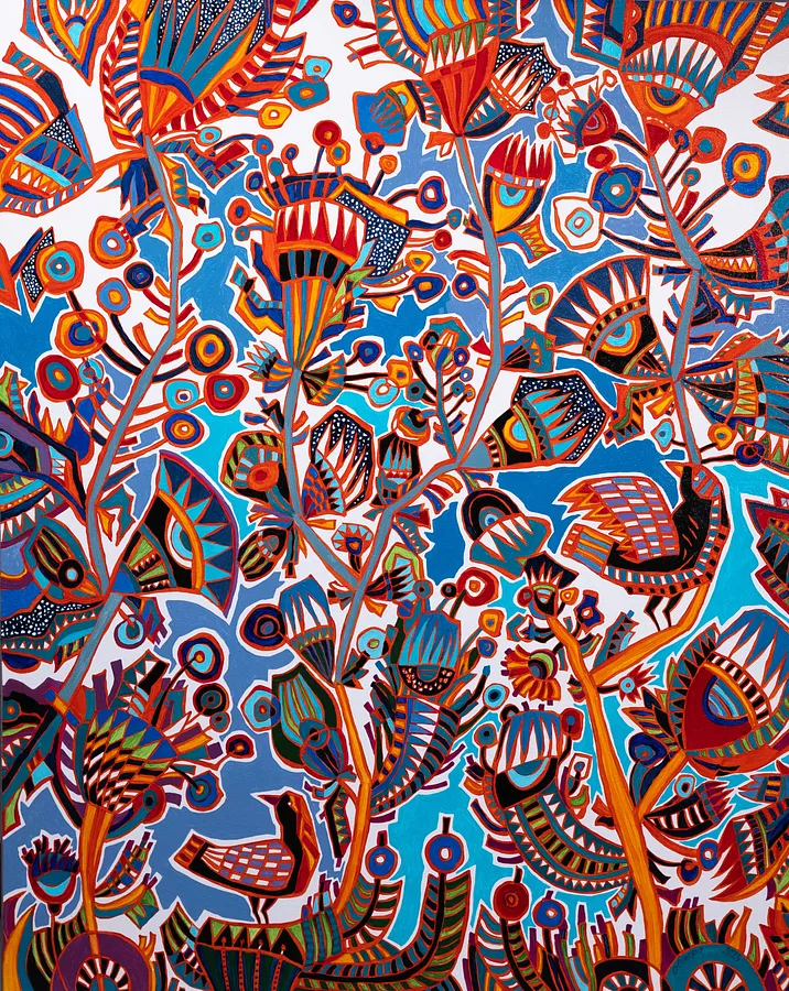 Зображення "Зимова радість" від Олеся Сікора, розмір: 80х100 см, матеріали: полотно, акрил, медіум: Живопис, місто: Дрогобич, ціна: ₴28000